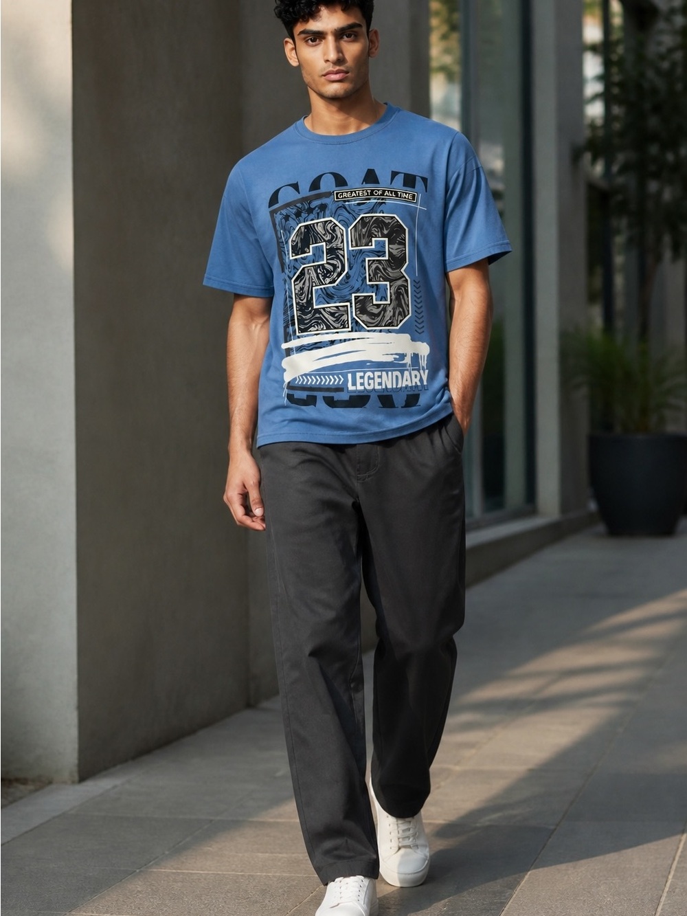 Blue '23 GOAT Graphic Short Sleeve Tee - Unbranded - Picture 2 of 3